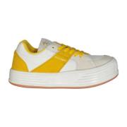 Universiteit Sneakers met Suède Detail Palm Angels , Yellow , Heren