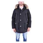 Arctische Afneembare Bont Parka Woolrich , Black , Heren