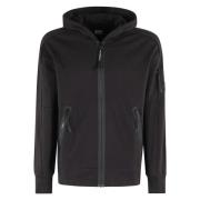 Diagonal Raised Fleece Zip Hoodie C.p. Company , Black , Heren