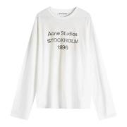 Casual Katoenen T-shirt in Diverse Kleuren Acne Studios , White , Dame...