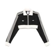 Stijlvolle Cropped Track Top Adidas , Black , Dames