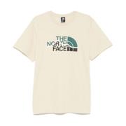 Logo Print Crew Neck T-shirt Grijs The North Face , Beige , Heren