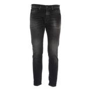 Slim Carrot Fit Jeans in Grijs Dondup , Gray , Heren