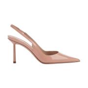 Nude Patent Slingback Stiletto Hakken Le Silla , Beige , Dames