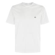 Casual Katoenen T-shirt C.p. Company , White , Heren