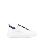 Wembley Wit Blauw Leren Sneakers Alexander Smith , White , Heren