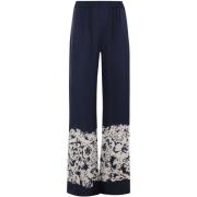 Bloemen Wijde Pijp Broek Raquel Diniz , Blue , Dames