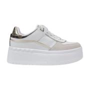 Witte Platform Lace-Up Schoenen Vrouwen Guess , White , Dames