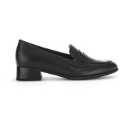 Zwarte Leren Pumps Gabor , Black , Dames