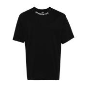 Zwart Logo Print Crew Neck T-shirt The North Face , Black , Heren