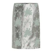 Agave Green Rok met Mooi Patroon InWear , Green , Dames