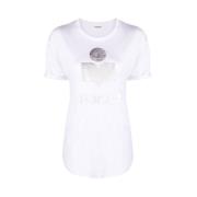 Wit/Zilver T-shirt met stijl Isabel Marant Étoile , White , Dames