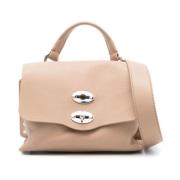 Beige Twist-Lock Handtas Zanellato , Beige , Dames