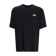 Zwarte Katoenen Logo Geborduurd T-shirt The North Face , Black , Heren