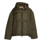 Groene Oversized Donsjas N21 , Green , Dames