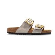 Sydney Cushion Buckle Slides Birkenstock , Yellow , Dames