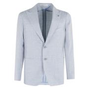 JAS 1 Borst Lance Linnen WOL Twill Tagliatore , Blue , Heren