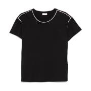 Zwart T-shirt met strass Liu Jo , Black , Dames