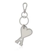 Sleutelhanger met logo Ami Paris , Gray , Unisex