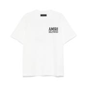 Wit Grafisch Print Crew Neck T-shirt Amiri , White , Heren