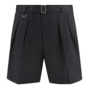 Bermuda Shorts met Verstelbare Taille Paolo Pecora , Black , Heren