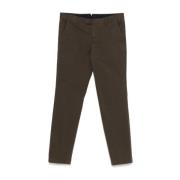 Bruine Broek met Verborgen Sluiting PT Torino , Brown , Heren