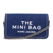 Denim Chain Mini Tas Donkere Wassing Marc Jacobs , Blue , Dames