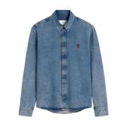 Stijlvolle ADC Shirt voor Mannen Ami Paris , Blue , Heren