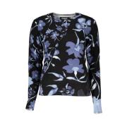 Stijlvolle Trui met Ronde Hals en Contrast Desigual , Multicolor , Dam...