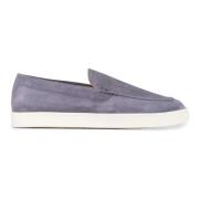 Suede Loafers Rubberen Zool Made in Italy Brunello Cucinelli , Gray , ...