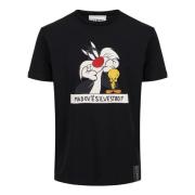 katoenen zwart T-shirt met Looney Tunes print Iceberg , Black , Heren