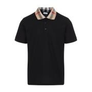 Zwarte Cody Polo Shirt Burberry , Black , Heren