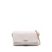 Witte Leren Clutch Tas Zanellato , White , Dames