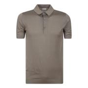 Lichtbruin Katoenen Poloshirt John Smedley , Beige , Heren