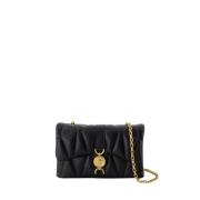 Gewatteerde Leren Schoudertas - Zwart Versace , Black , Dames