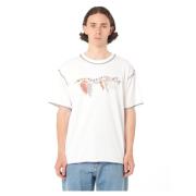 Logo Print T-shirt Gebreid Rassvet , White , Heren