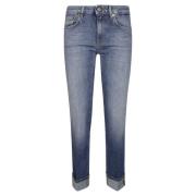 Coco Broek Dondup , Blue , Dames