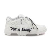 Witte Veterschoenen met Logopatch Off White , White , Dames