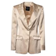 Champagne Blazer met Zakken Guess , Beige , Dames