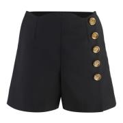 Wollen shorts met knopen en zakken Givenchy , Black , Dames