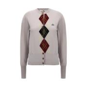 Argyle Cardigan in Duif Grijs Vivienne Westwood , Beige , Dames