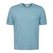 Linnen T-shirt Korte Mouwen Filippo De Laurentiis , Blue , Heren