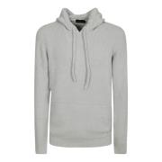 Grijze Katoenmix Hoodie Roberto Collina , Gray , Heren