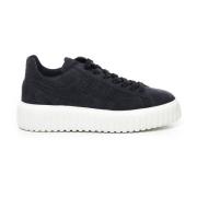 Blauwe Sneakers met Geperforeerd Detail Hogan , Blue , Heren