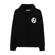 Zwarte Logo Hoodie Sweatshirt Acne Studios , Black , Heren