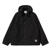 Nylon Canvas Jas met Capuchon Carhartt Wip , Black , Heren