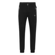 Zwarte jogging fleece broek speciale stiksels Philipp Plein , Black , ...