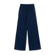 Blauwe Elastische Taille Indigo Jeans Forte Forte , Blue , Dames