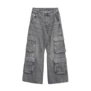 Cargo Baggy Jeans Urban Stijl Diesel , Gray , Dames