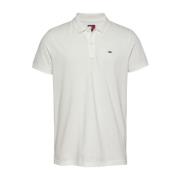 Katoenen Polo Shirt Collectie Tommy Jeans , White , Heren